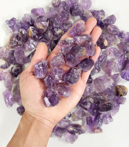 Raw amethyst crystal chunks - amethyst,