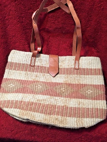 Jute and leather striped - and,
