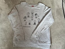 M&S Lightweight Grey Snoopy Peanuts Sweatshirt Size 10