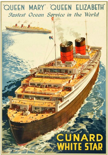 Vintage poster cunard - poster,