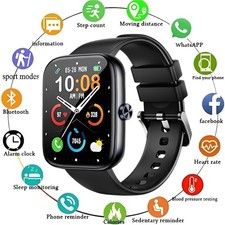 Smart Watch Men Women Fitness Tracker Blood Pressure Heart Rate Sport Watches UK