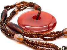 Carnelian Donut Pendant