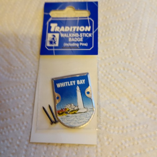 Walking stick badge mount - stick, badge/mount