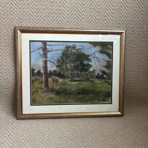 Original pastel landscape - original,