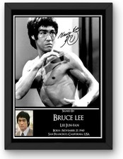 Bruce Lee Signed Framed OR