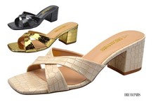 Womens Faux Leather Croc Mid