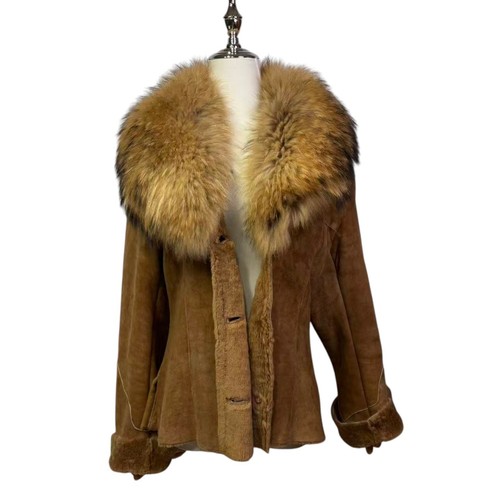 Real raccoon fur collar - raccoon,