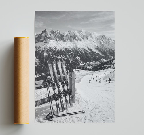 Ski poster slopes - ski, poster,
