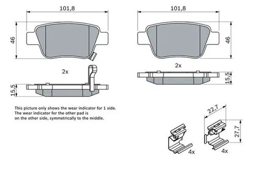 Brake pads 986 424 - pads,
