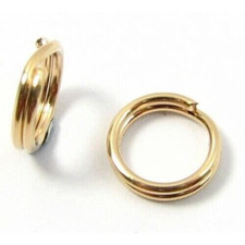 2 x 9ct Yellow Gold 5mm Split