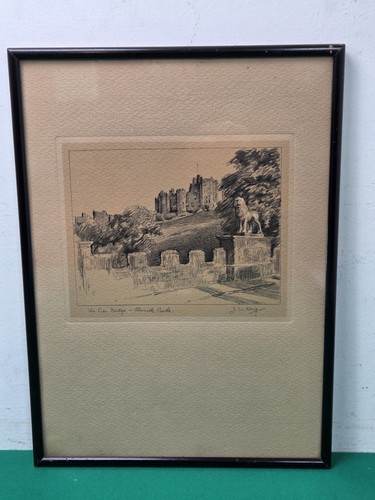 Framed antique alnwick castle - framed,