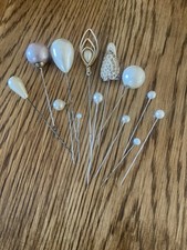 Thirteen Pearl Effect Vintage Hat Pins