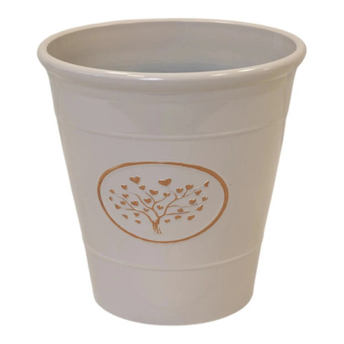 Round plastic grey - round, pot