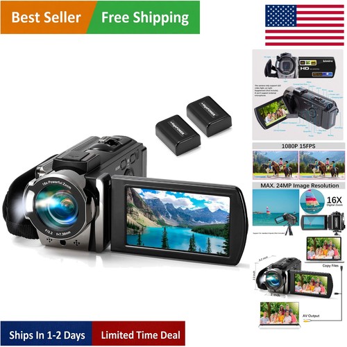 Compact 1080p camcorder with - compact,