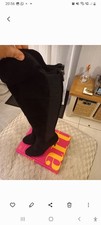 MODA IN PELLE STRADI BLACK SUEDE LEATHER KNEE HIGH BOOTS SIZE 6 EU 38 RP £230.00
