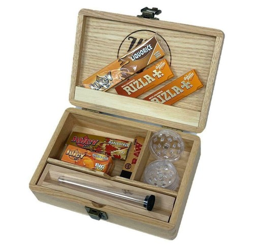 Wooden rolling box set smoking - wooden,
