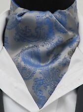 Mens  Silver and Royal Paisley