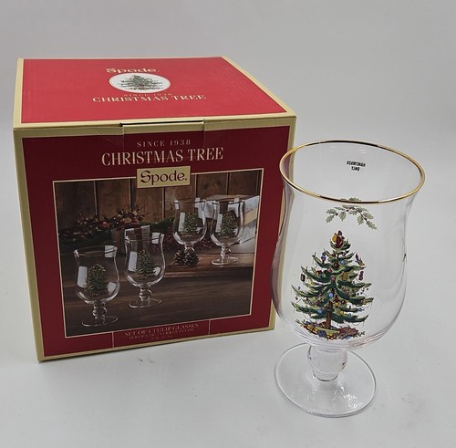 Spode tulip glasses - spode,