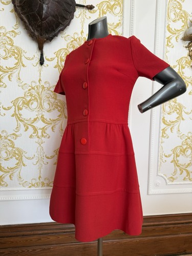 Vintage red crepe drop waist - vintage,