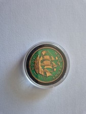 Enamelled 1958 Half Penny With
