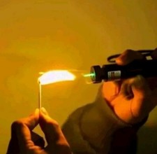 High-Power Green Burning Laser