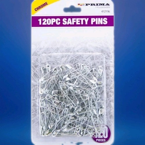 120 silver safety pins - 120,