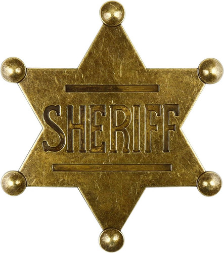 Metal sheriff badge - badge, star