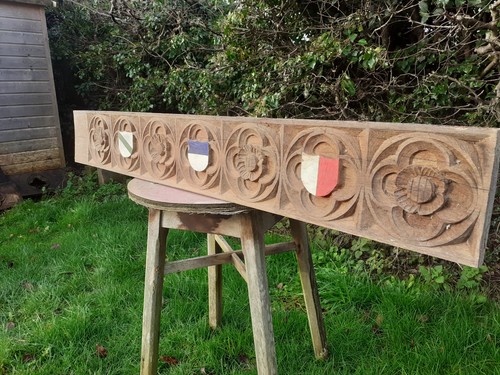 Old oak gothic carved tracery - gothic,