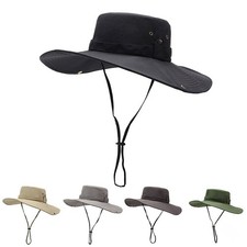 Men Woman UPF 50+ Sun Hat Bucket Cargo Safari Bush Boonie Summer Fishing Hat