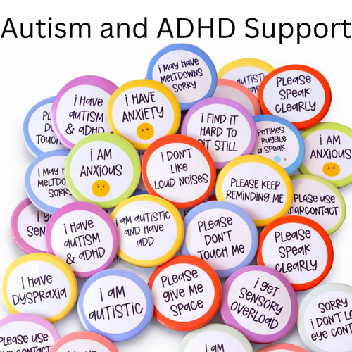 Autism adhd badge - adhd, 38mm
