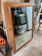 MODERN PINE BEVELLED MIRROR lightly used