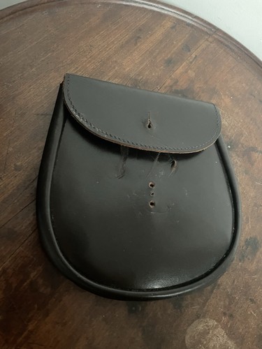 Genuine real leather sporran - genuine,