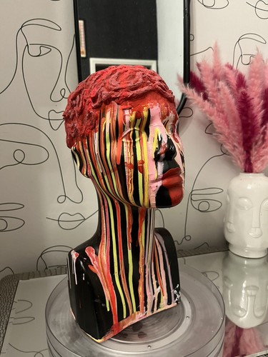 Hand painted mannequin head - hand,