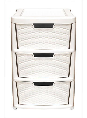 Large rattan drawer unit - large,