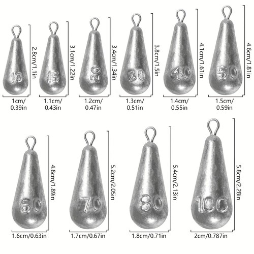 Lead sinkers teardrop - sinkers,