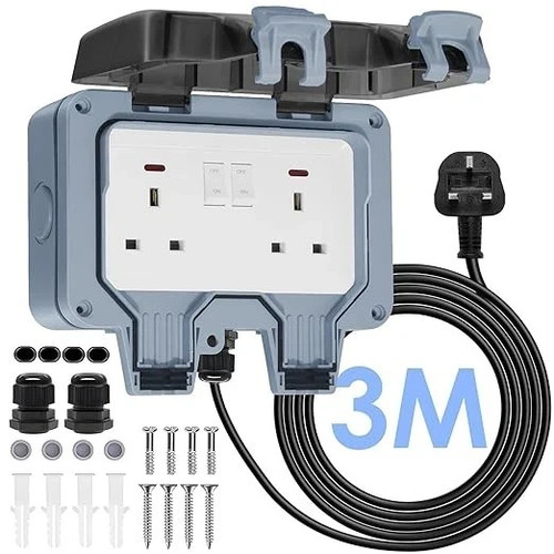 Weatherproof double switched - weatherproof,