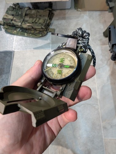Lensatic marching compass - marching,