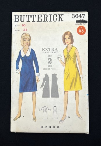 Butterick 3647 misses dress - butterick,