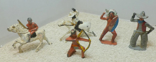 Barclay metal figures cowboys - figures,