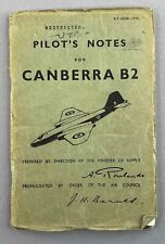 ENGLISH ELECTRIC CANBERRA B2 PILOTS NOTES VINTAGE ORIGINAL 1953 USED RAF