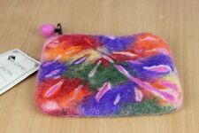 HANDMADE Felt Coin Purse Wallet Flower Felted Clutch Pouch Fair-trade FB1