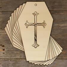 10x Wooden Coffin with Cross