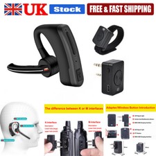 Wireless Headset Walkie Talkie K/M 2-Way Radio Headphones for Motorola/ Baofeng