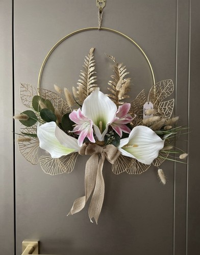 Handmade modern floral - modern, hoop