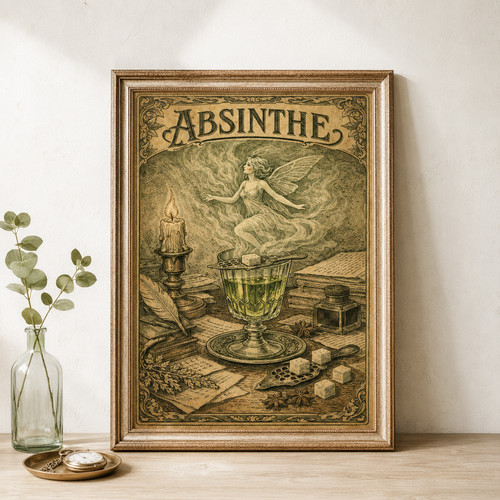 Absinthe fairy vintage art - absinthe,