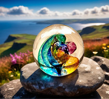 SELKIRK GLASS PAPERWEIGHT Mascot SCOTLAND 2005 VINTAGE RARE VG++