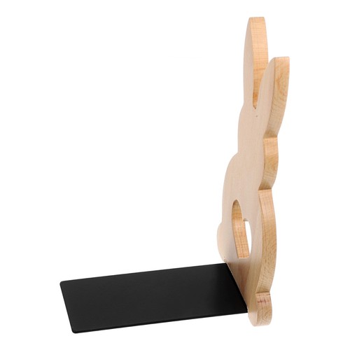 Khaki wooden rabbit bookstand - wooden,