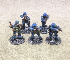 28mm Street Violence metal SWAT TEAM x5 Well Painted Wargames Foundry 33725