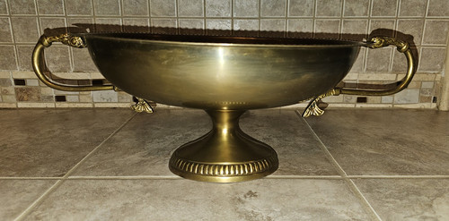 Brass centerpiece bowl compote - centerpiece,