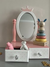 Princess Vanity Dressing Table Toy for Kids Mirror Makeup Dresser
